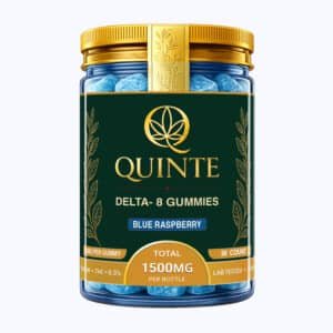 Delta-8 Blue Raspberry Gummies 50mg